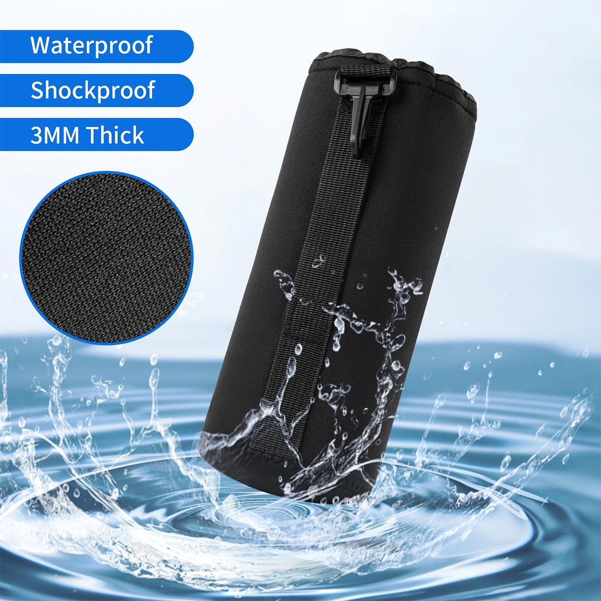 4 Pcs DSLR Camera Lens Pouch Protective Soft Cover