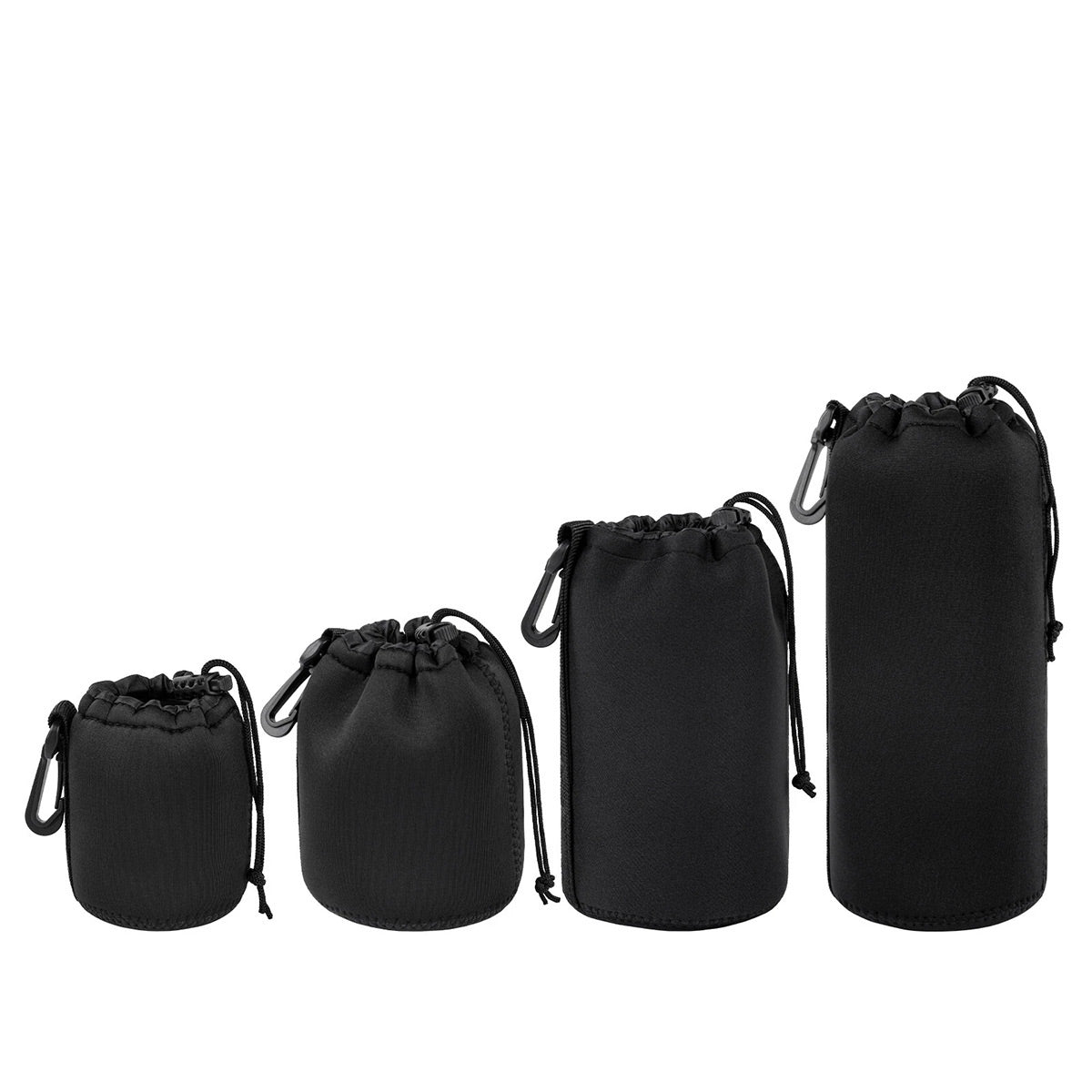4 Pcs DSLR Camera Lens Pouch Protective Soft Cover