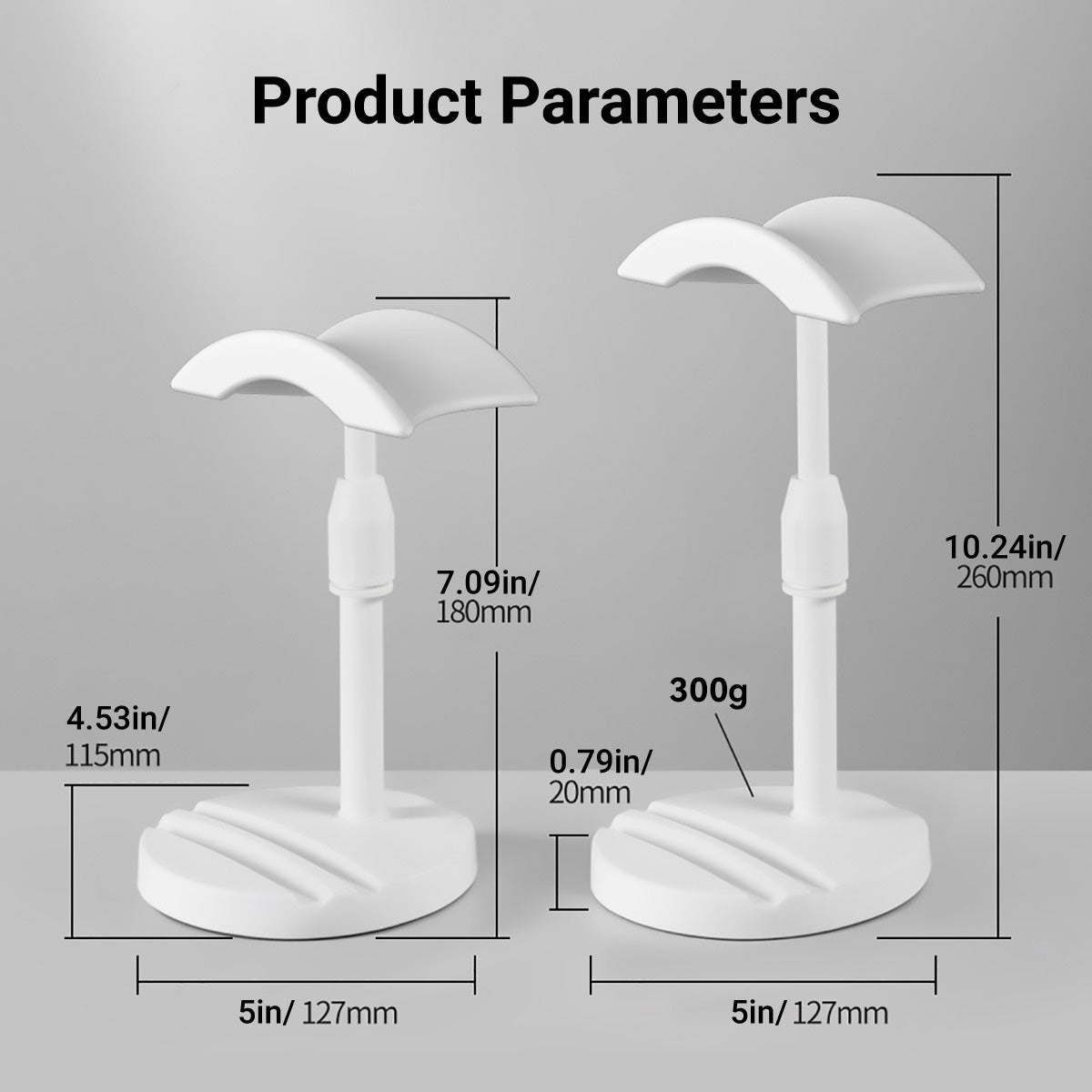 Adjustable Headphone Stand with Phone Grooves Gaming