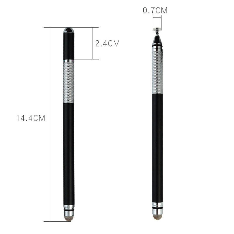 Capacitive Touch Screen Stylus 2-in-1 Fiber and Disc Tip