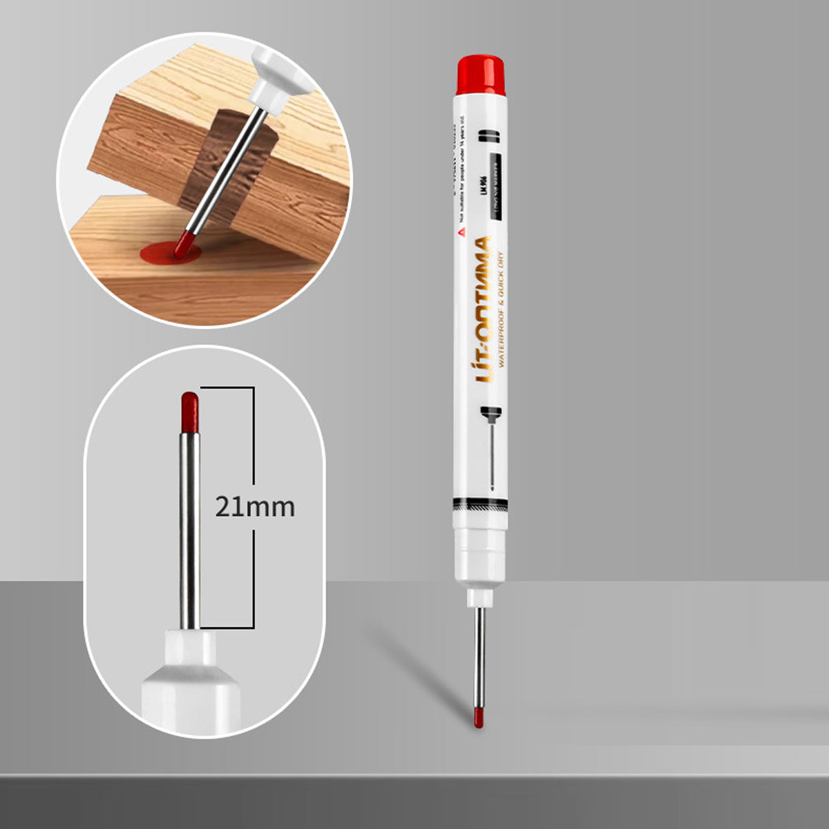 6PCS Long Nosed Precision Markers Waterproof Multi-Surface Marker Pens