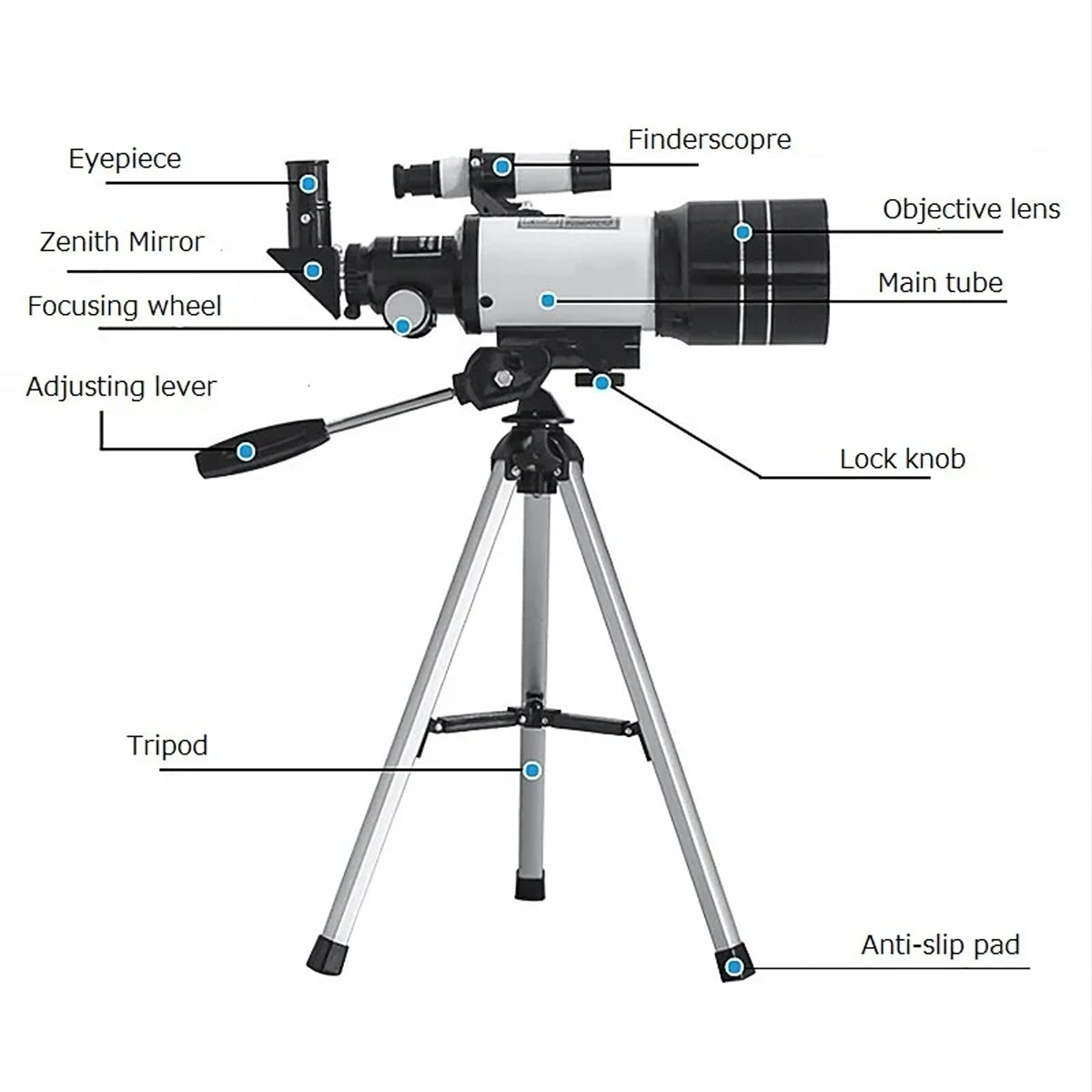 150x Astronomical Telescope with Tripod for Moon Viewing