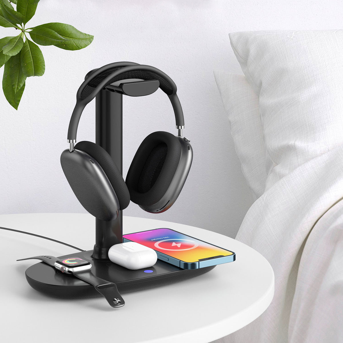 Headphone Stand Charging Station 15W Wireless Pad