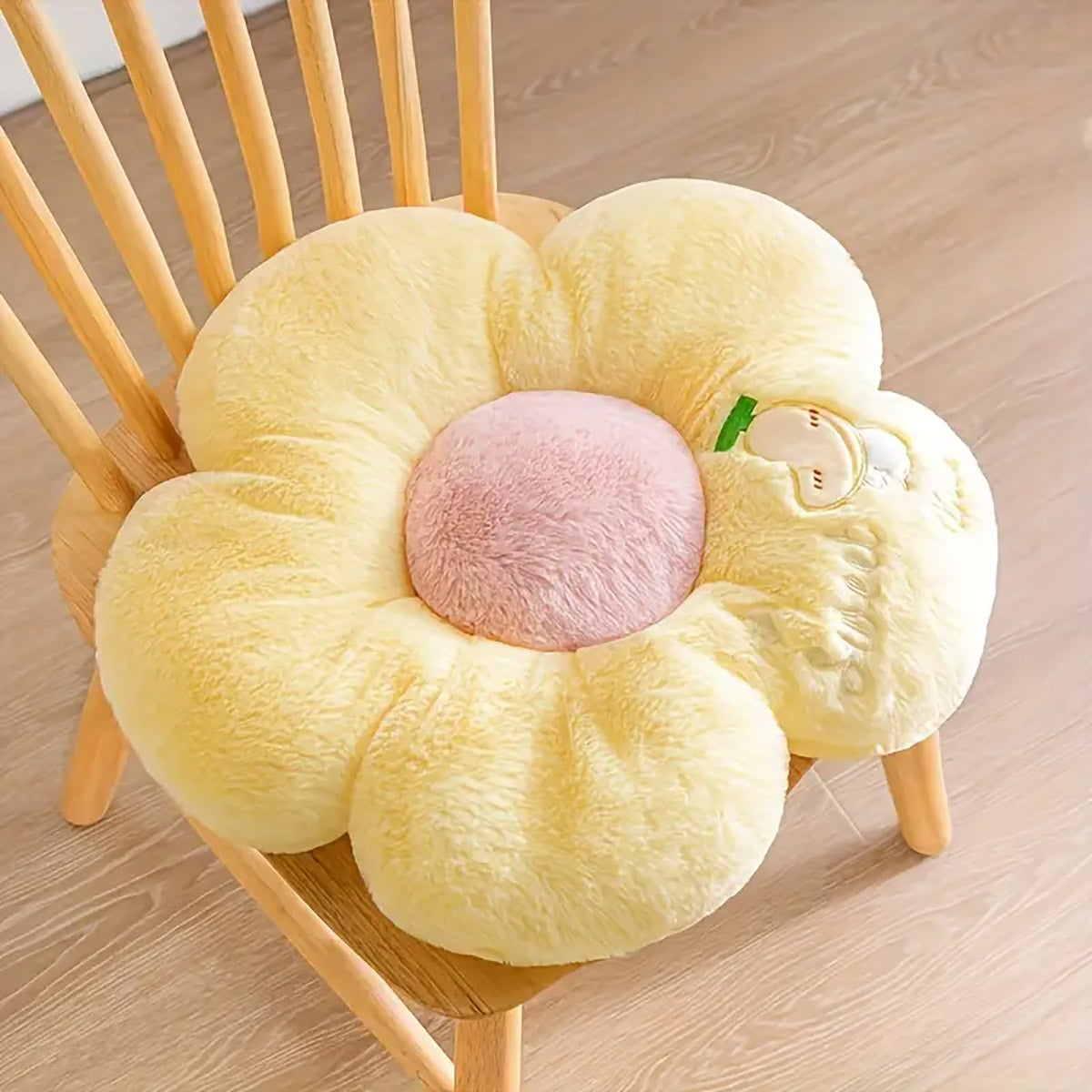 Sunflower Floor Cushion Soft Plush Chair Pad with Padding