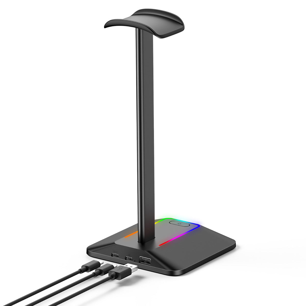 RGB Headphone Stand with USB 3.0 Hub and Type-C Ports