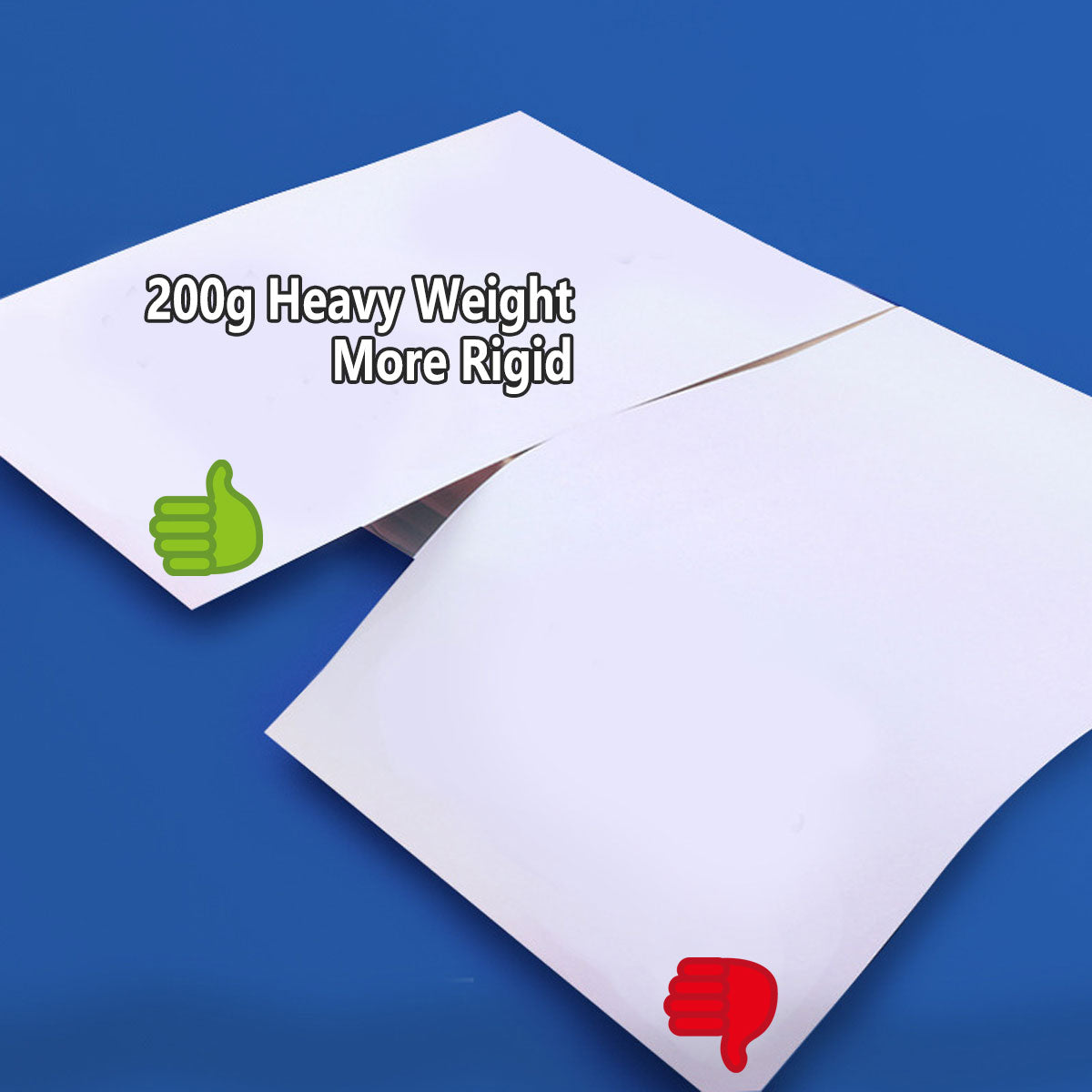 100 Pcs A4 White Card Sheets 200gsm Smooth Wood Pulp