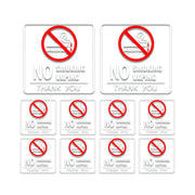 10 Pcs No Smoking Sign Sticker Waterproof Removable Label