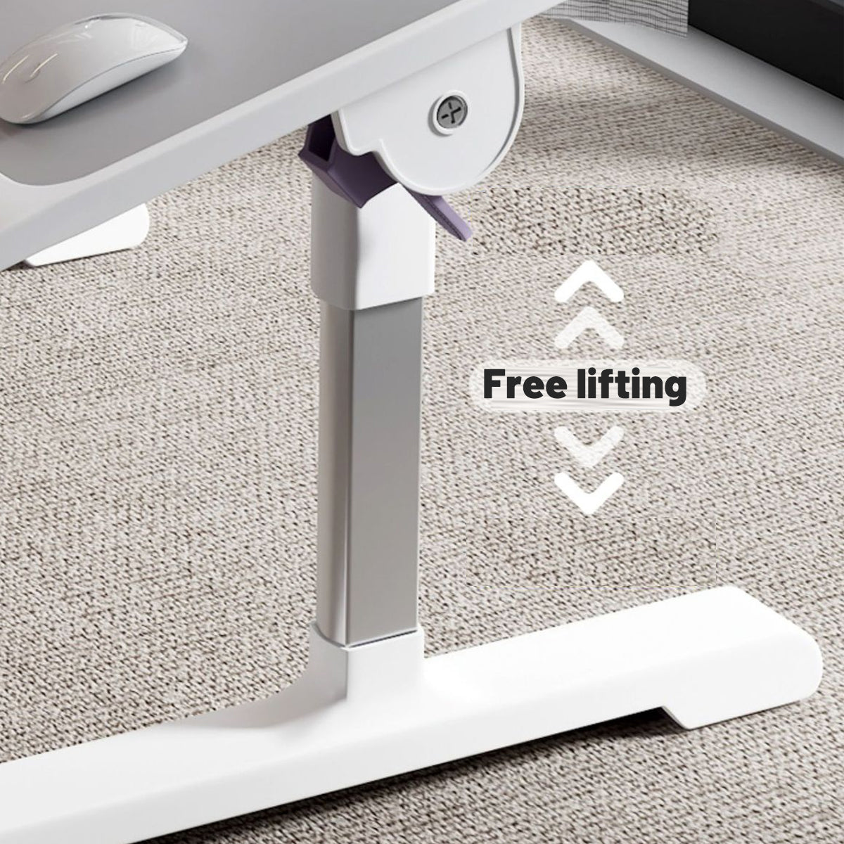 Adjustable Folding Overbed Desk with Tilt Top for Study Use