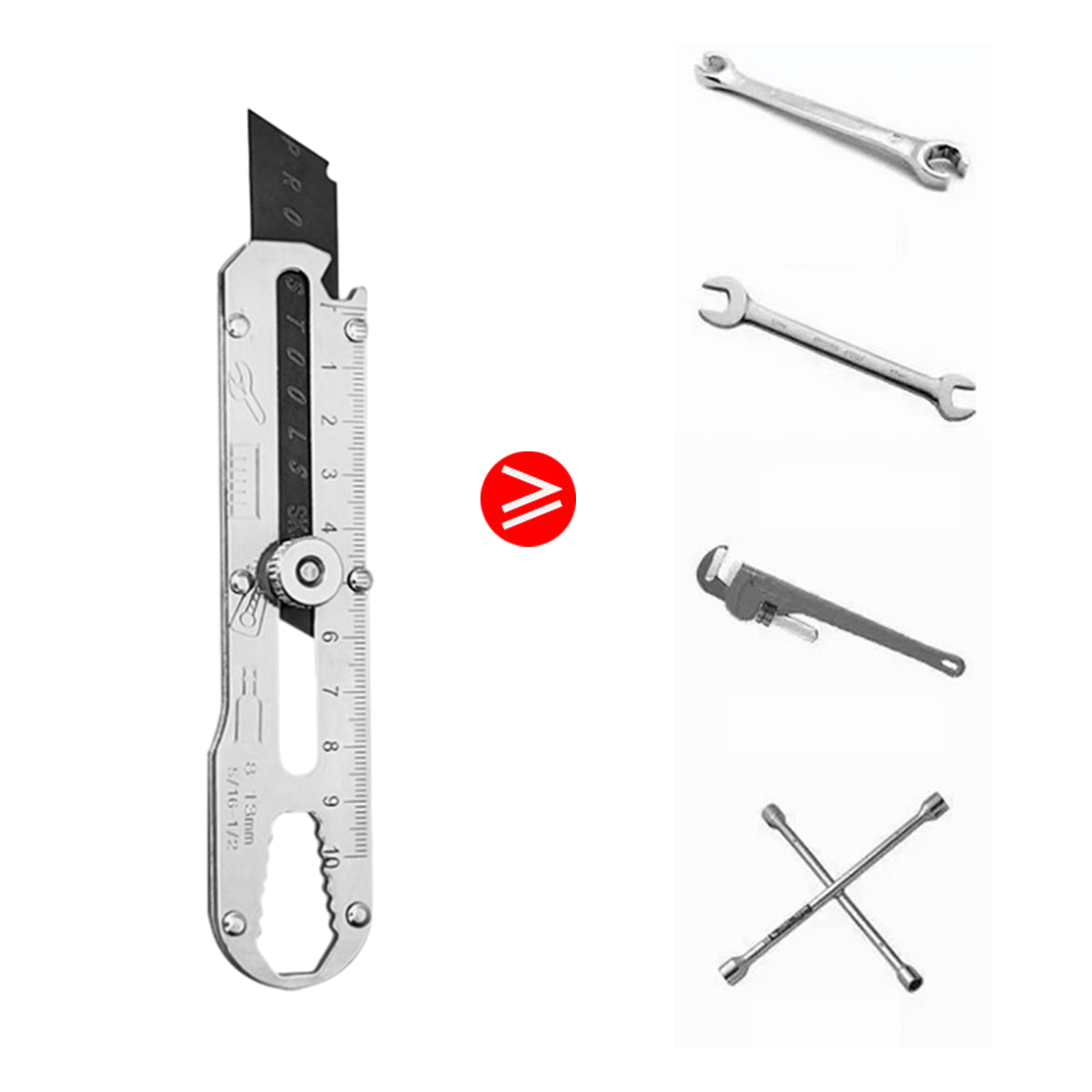 Multifunctional Stainless Steel Utility Knife Adjustable Blade Tool