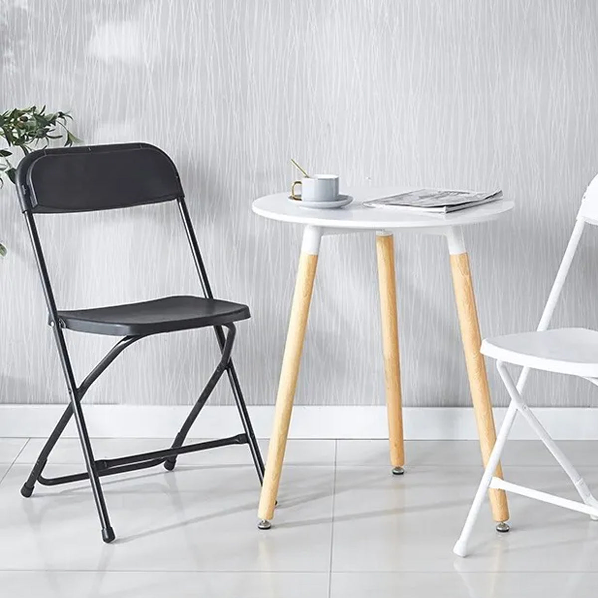 Plastic Folding Chair with Backrest for Office Meeting Training