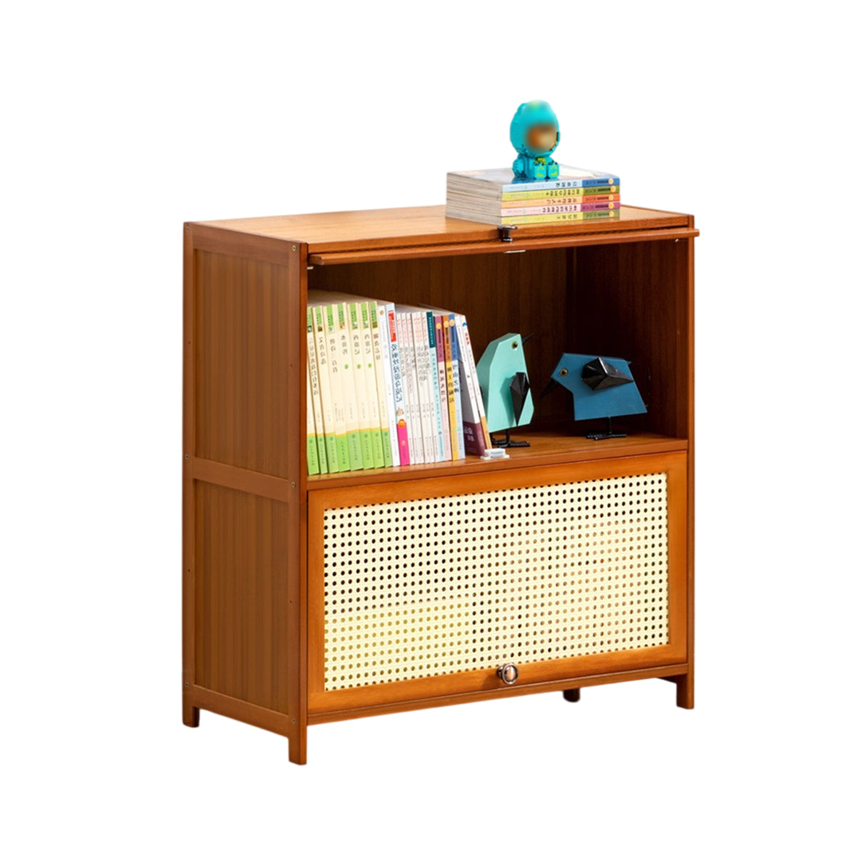 Floor-Standing Storage Cabinet with Ventilated Flip Doors 70×32×73cm
