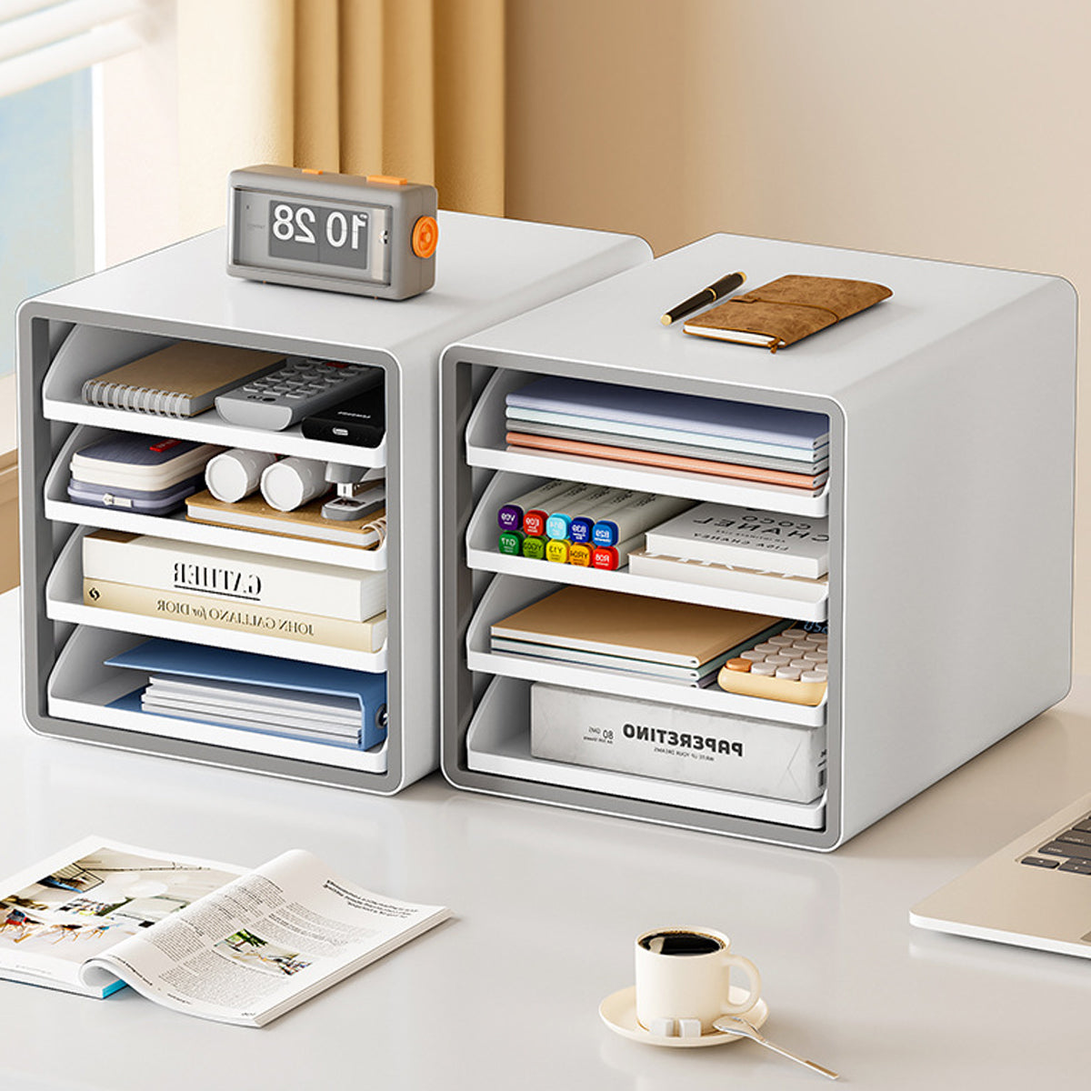 4-Tier A4 Drawer File Cabinet for Office Documents
