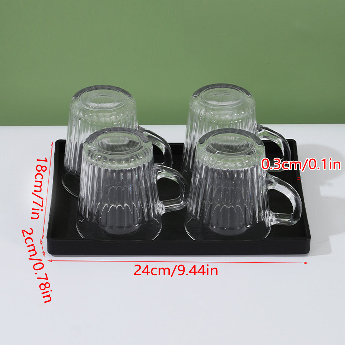 12pcs Rectangular Plastic Serving Tray Set