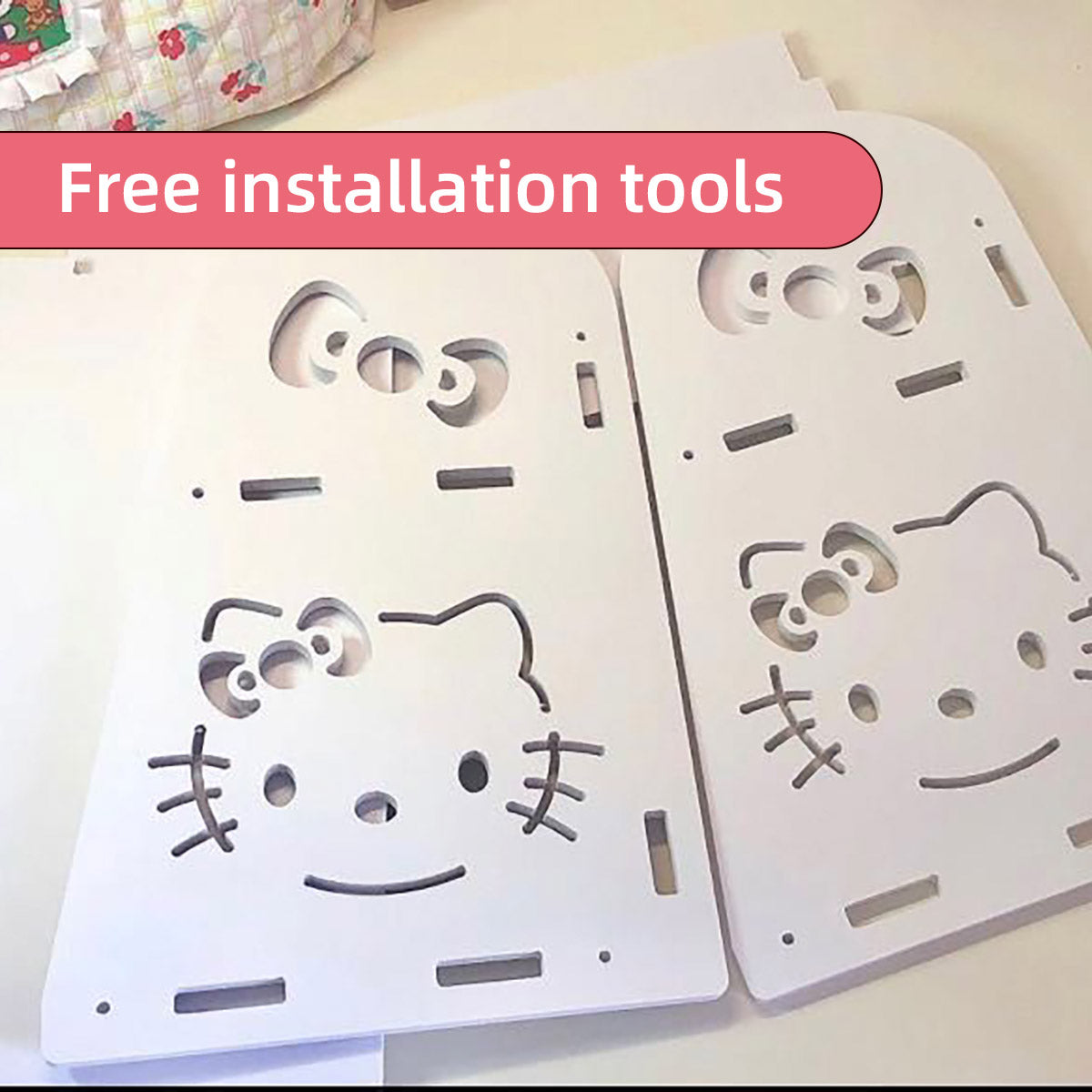 Cartoon Desktop Organizer Shelf 2 Tier High Density Fiberboard