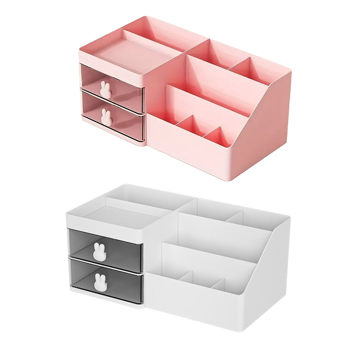 Cartoon Drawer Storage Box with Transparent Drawers and Rabbit Handle ...