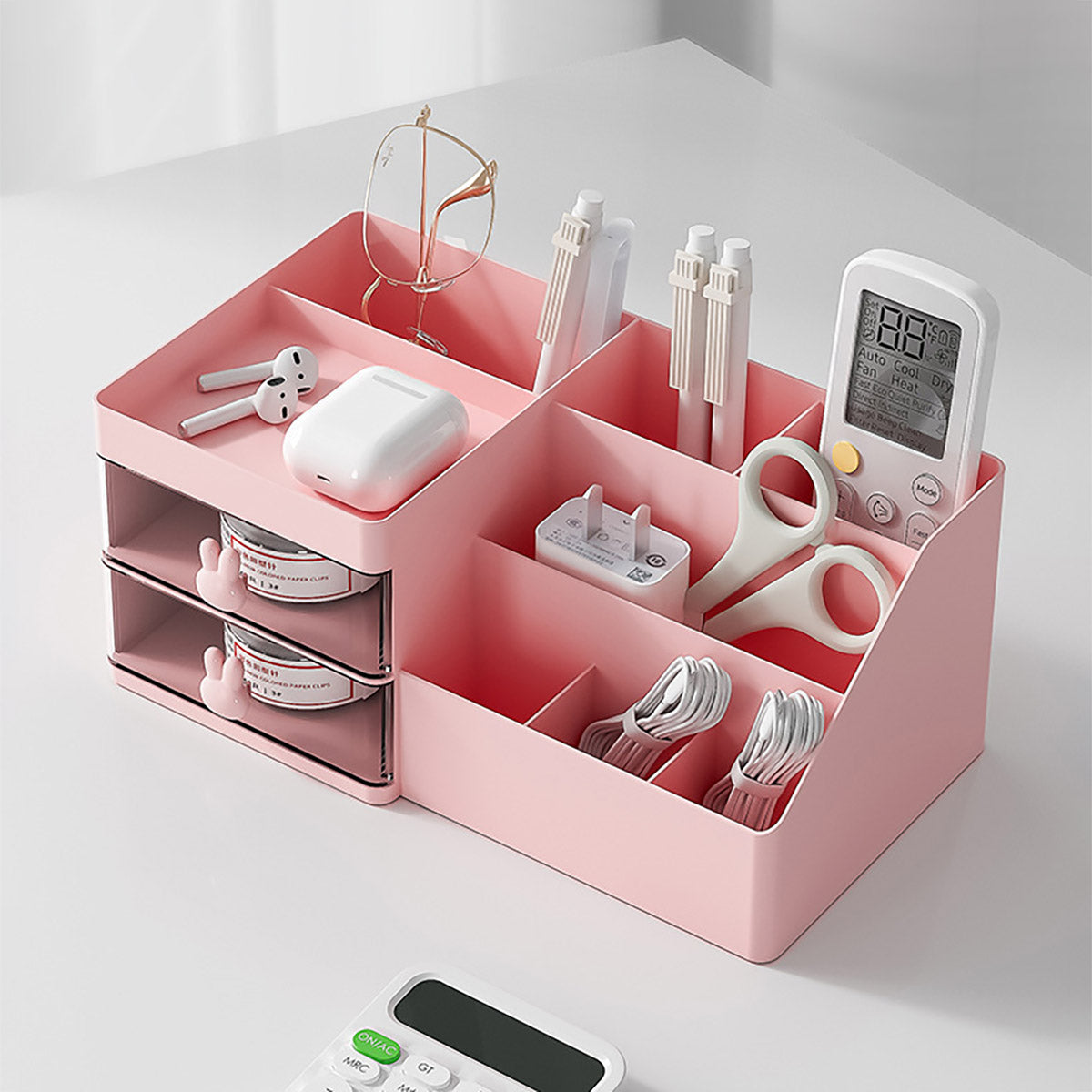 Cartoon Drawer Storage Box Transparent Drawers Rabbit Handle