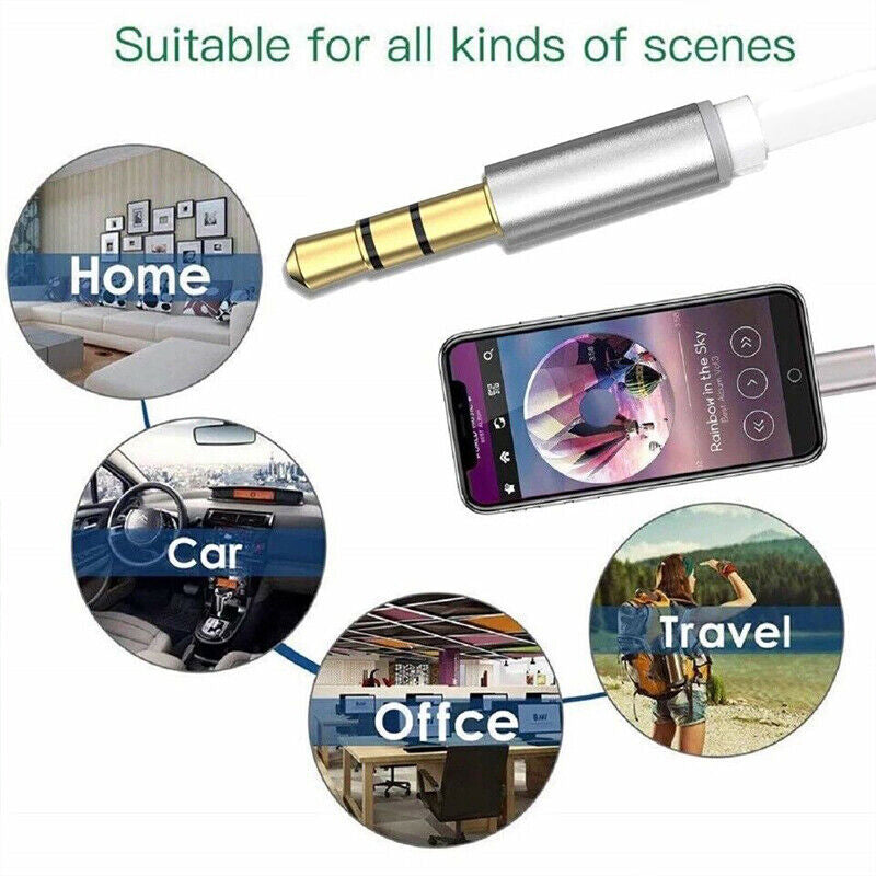 Lightning to 3.5mm Aux Audio Cable 1m