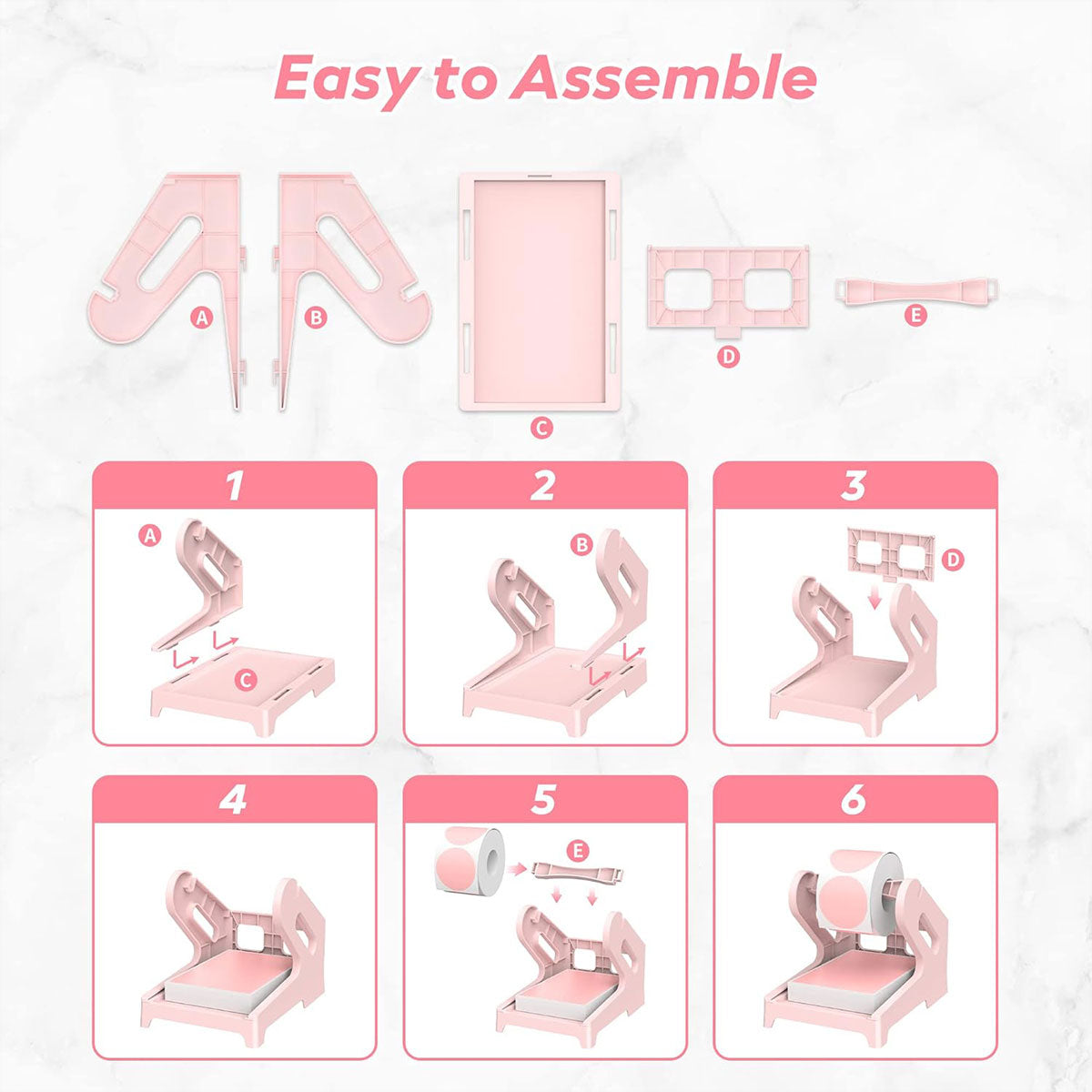 Pink Label Paper Holder Organizer Stand for Office Desk