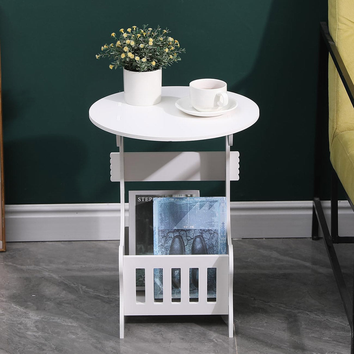 Mini Round Coffee Table Modern Sofa Side Table