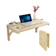 Wall-Mounted Foldable Wood Table with Space-Saving Design