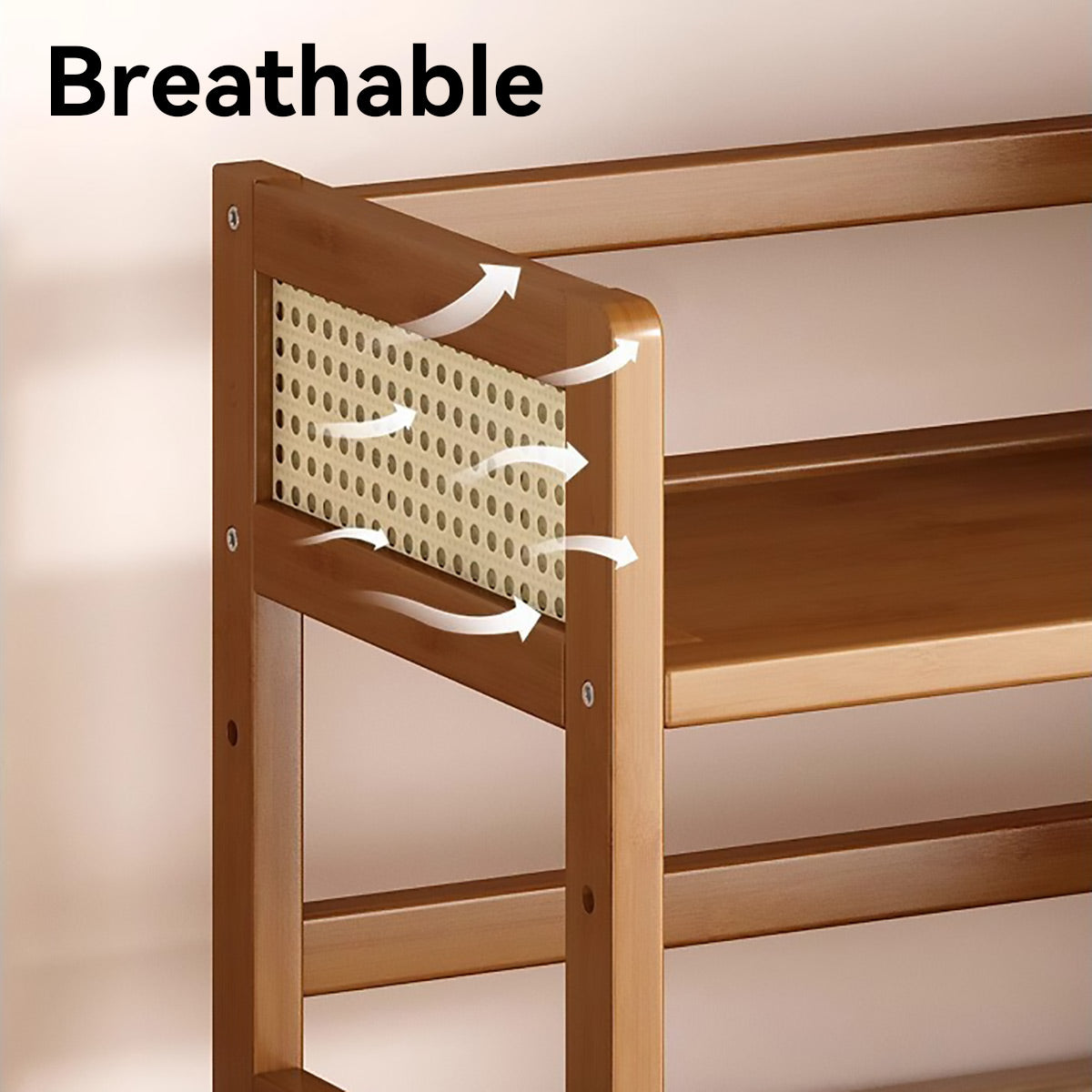 2-Tier Bamboo Desktop Storage Shelf with Drawer