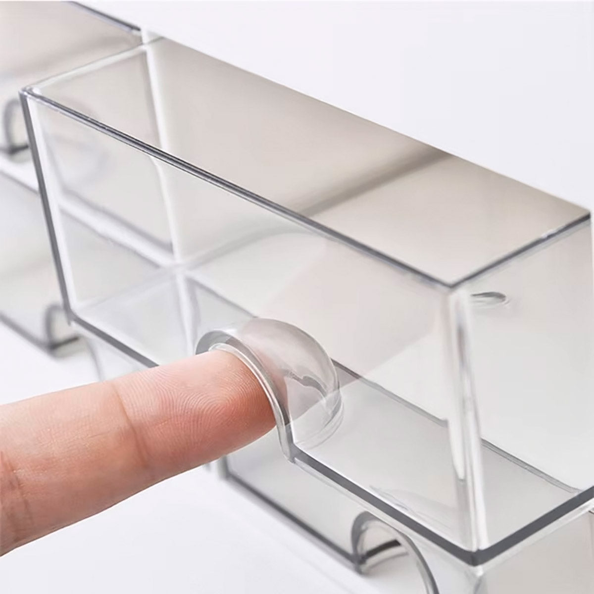 Desktop Pen Storage Box Organiser with Transparent Drawers