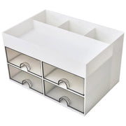 Desktop Pen Storage Box Organiser with Transparent Drawers