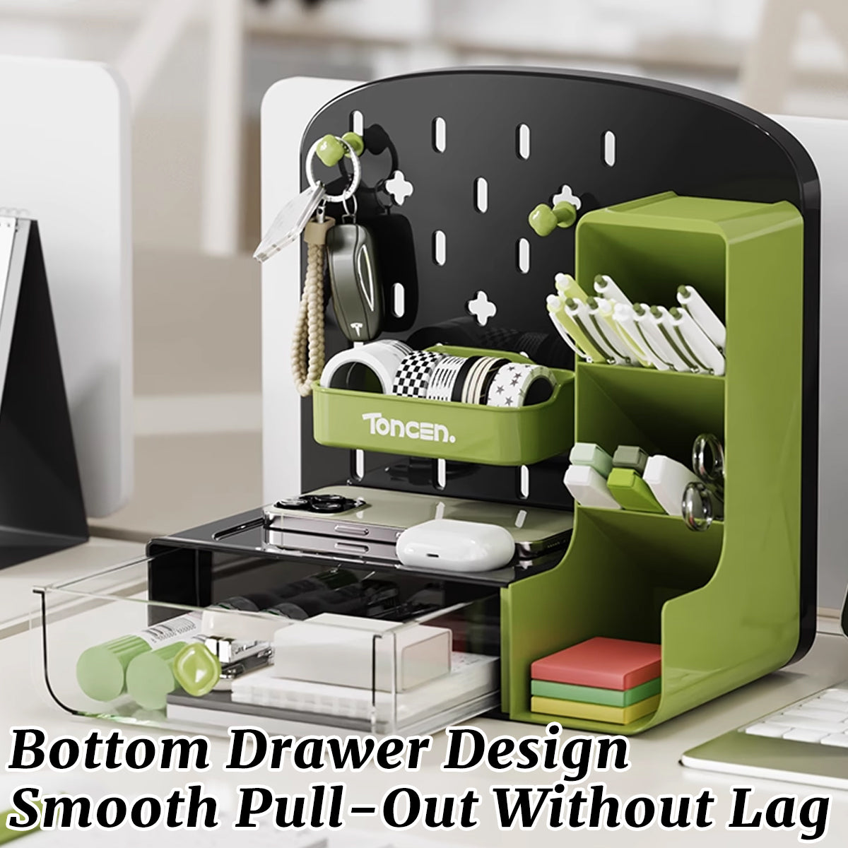 Desktop Storage Box with Drawer Divider for Office and Home