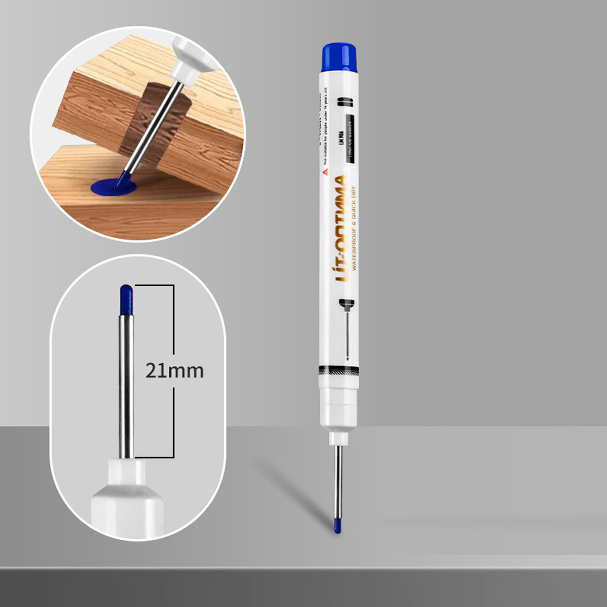 6PCS Long Nosed Precision Markers Waterproof Multi-Surface Marker Pens