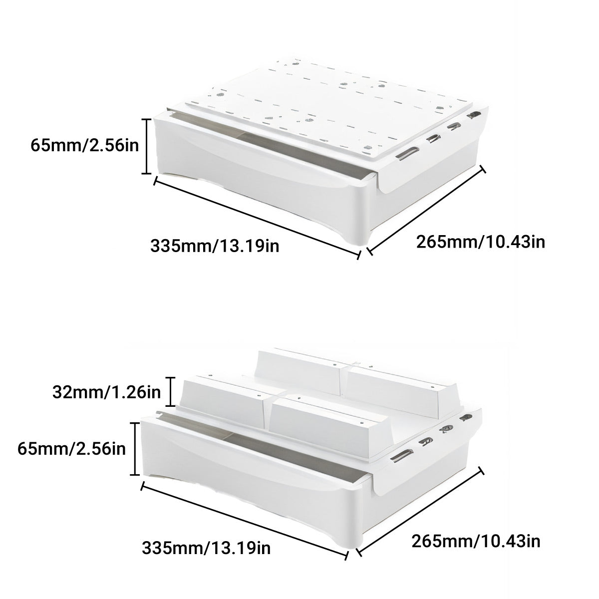 Under-Table Hidden Drawer with 5kg Load for Desk