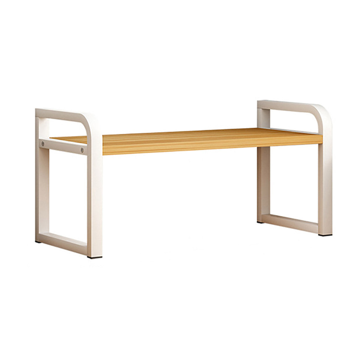 Adjustable Height Multi-Layer Bookshelf Wood and Metal