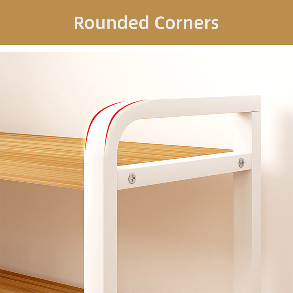 Adjustable Height Multi-Layer Bookshelf Wood and Metal