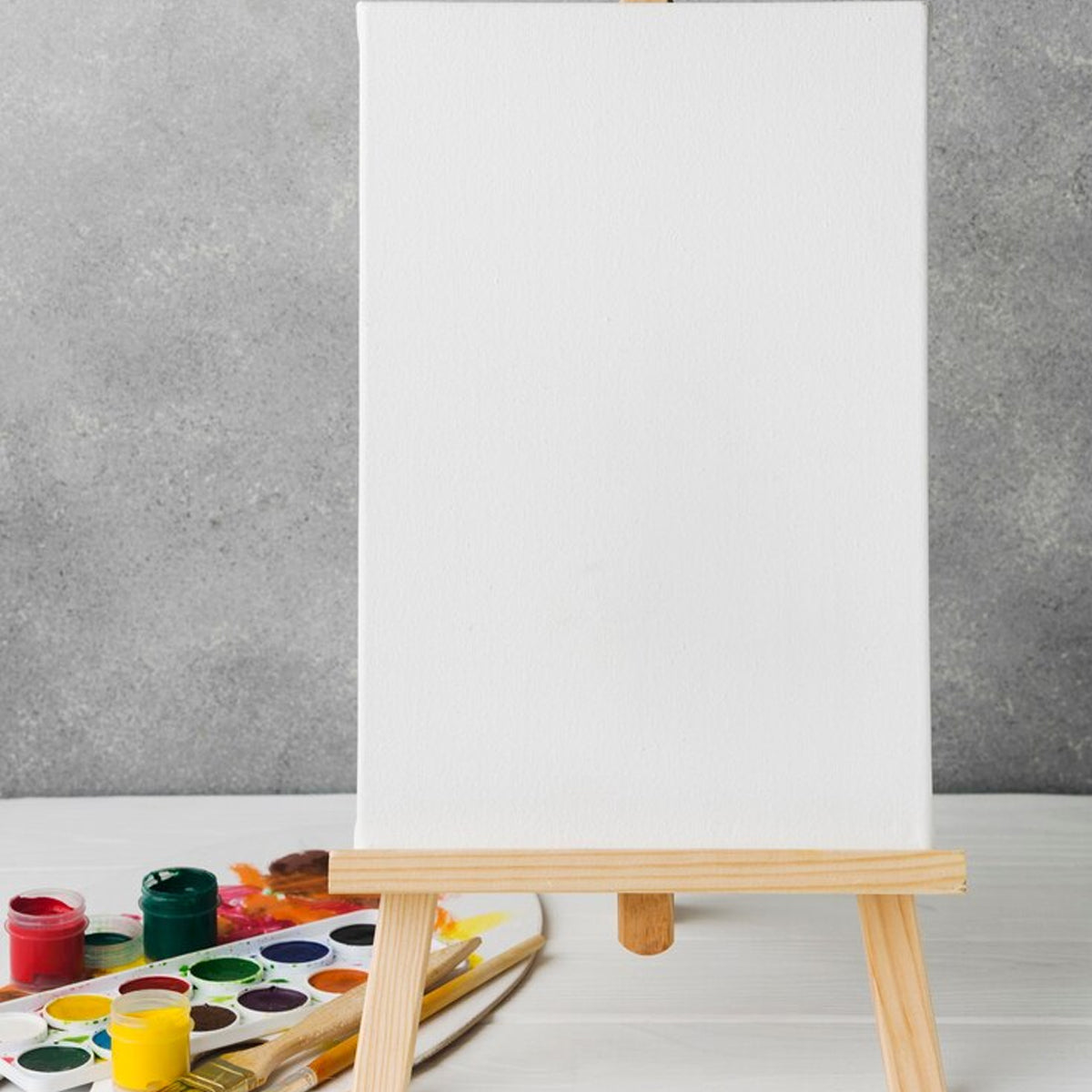 10 Sets Mini Easel DIY Art Kit with Canvas and Brushes