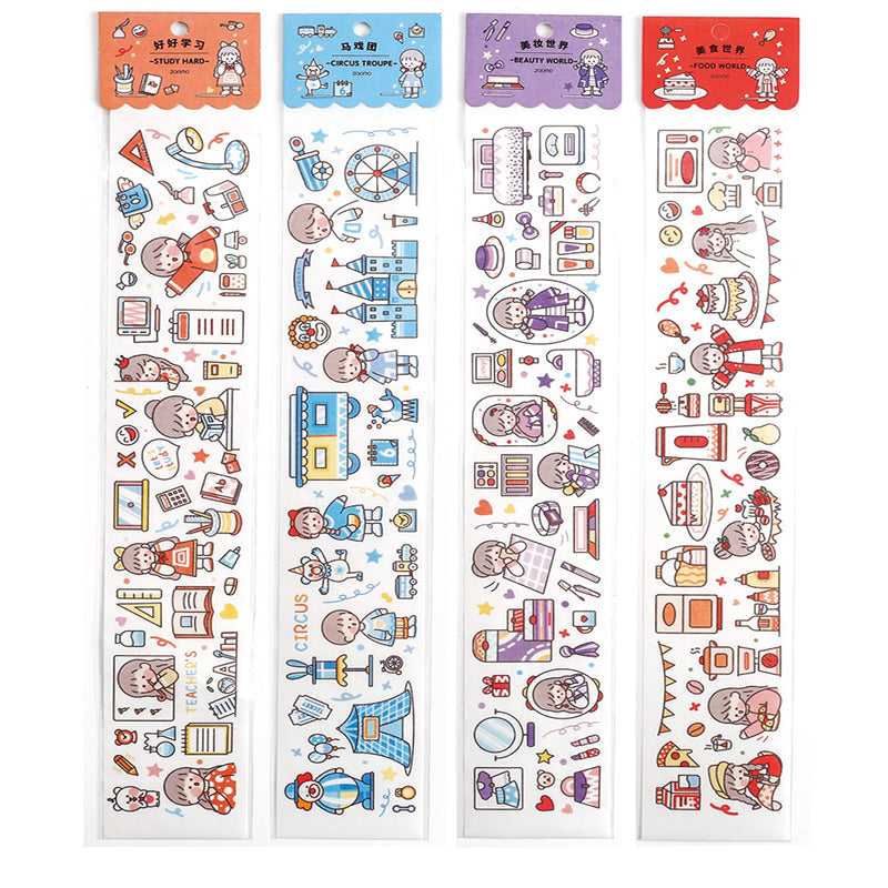 8 Styles DIY Journal Decoration Stickers for Diary