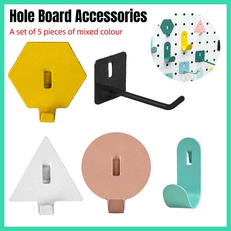 5 Pcs Pegboard Hooks Magnetic Storage Organising Accessories