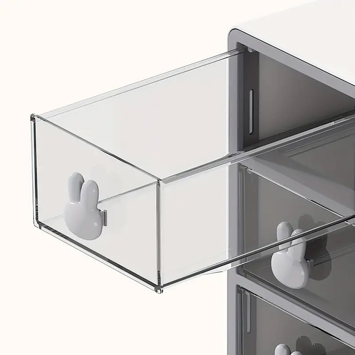 Desktop Organiser Transparent Rabbit Multi-Drawer Storage Box
