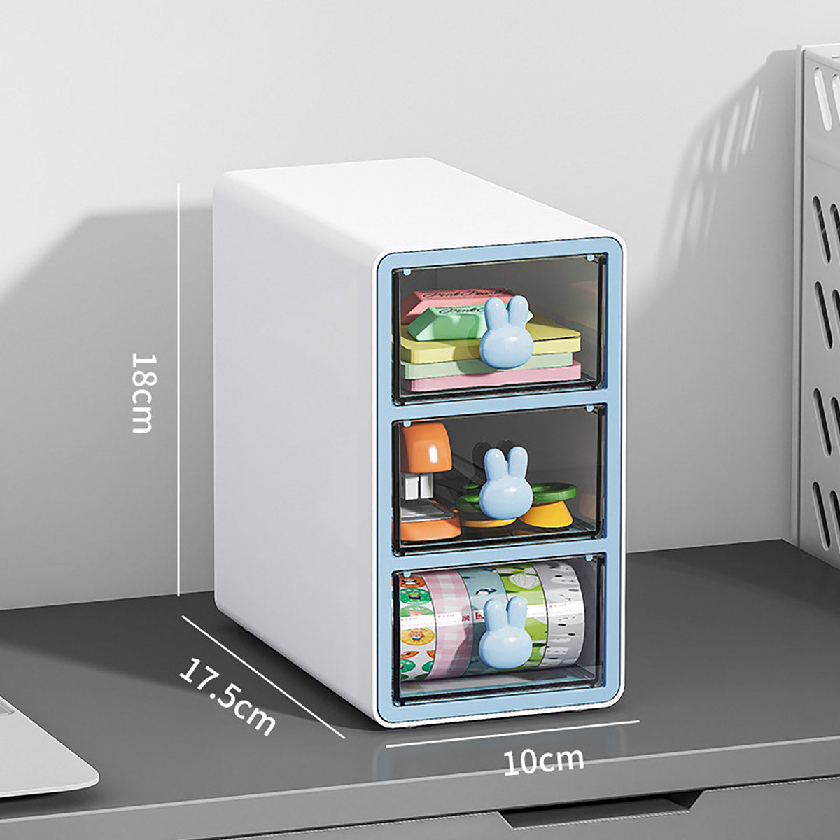 Desktop Organiser Transparent Rabbit Multi-Drawer Storage Box