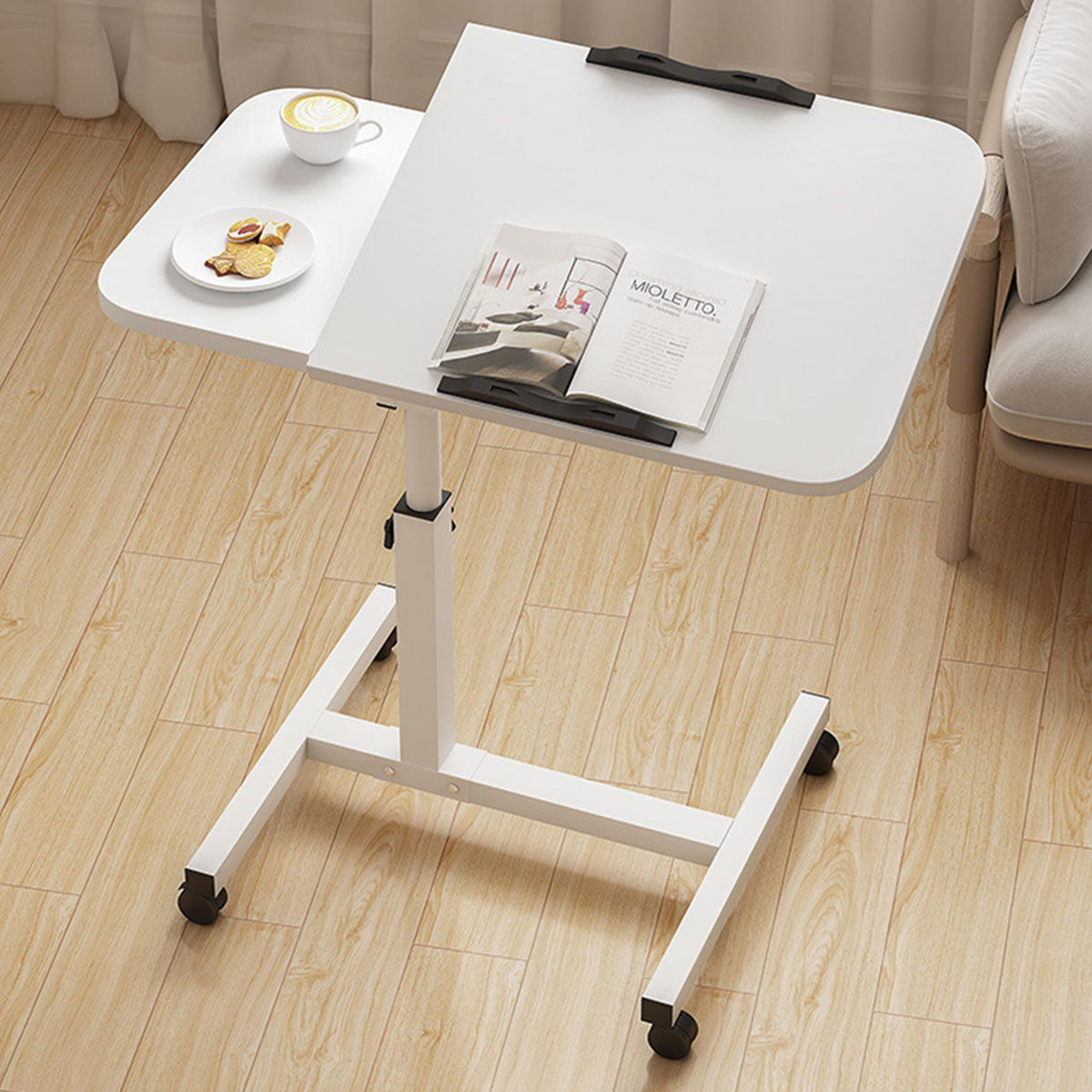 Adjustable Folding Computer Desk Stand with Tiltable Desktop