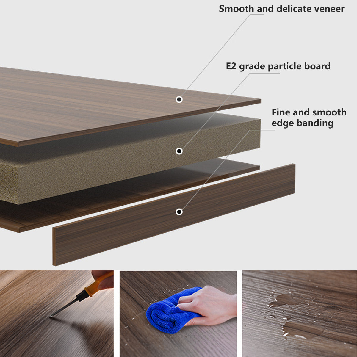 Rectangular Folding Table for Office and Home Study