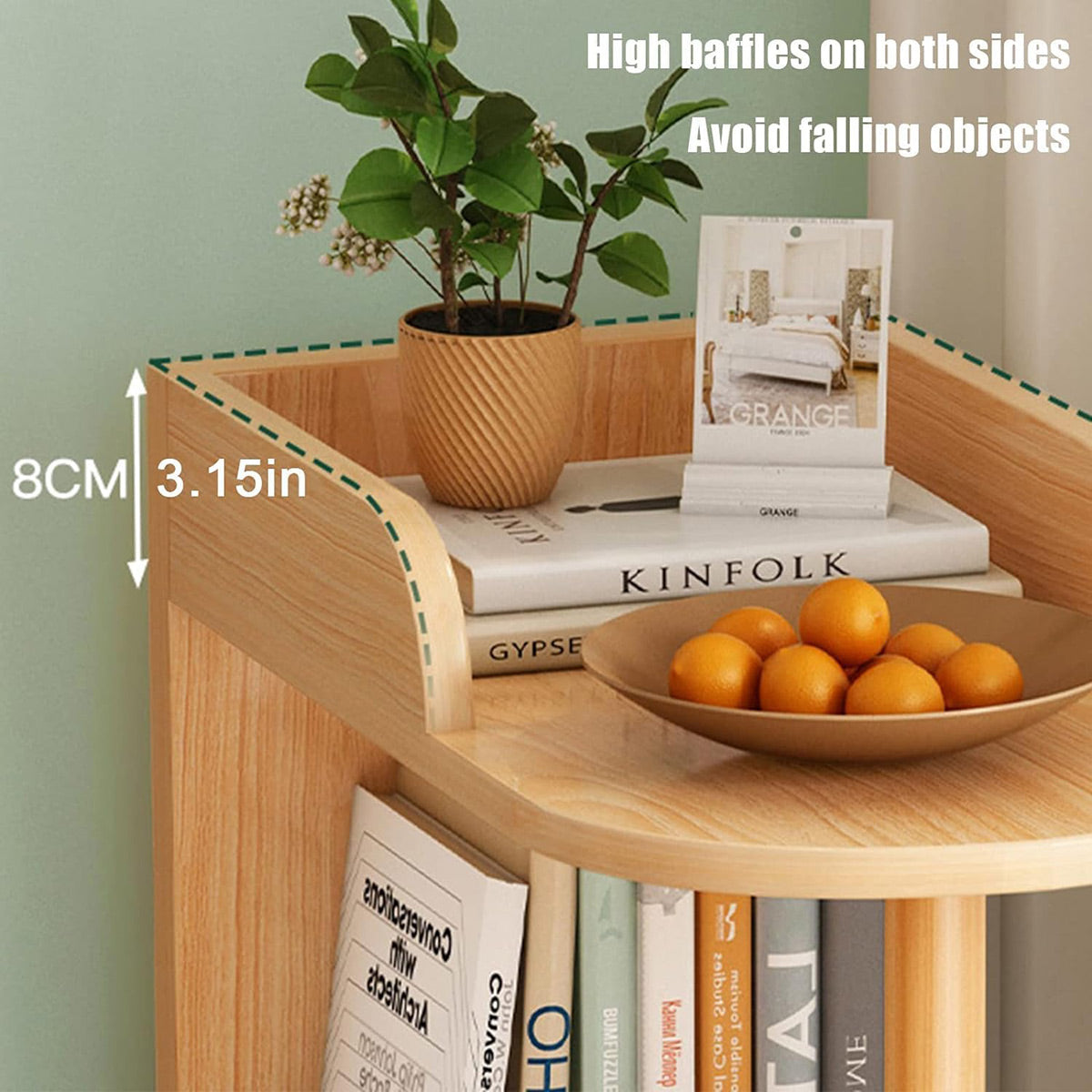 4-Tier Narrow Gap Storage Shelf for Home Bedroom