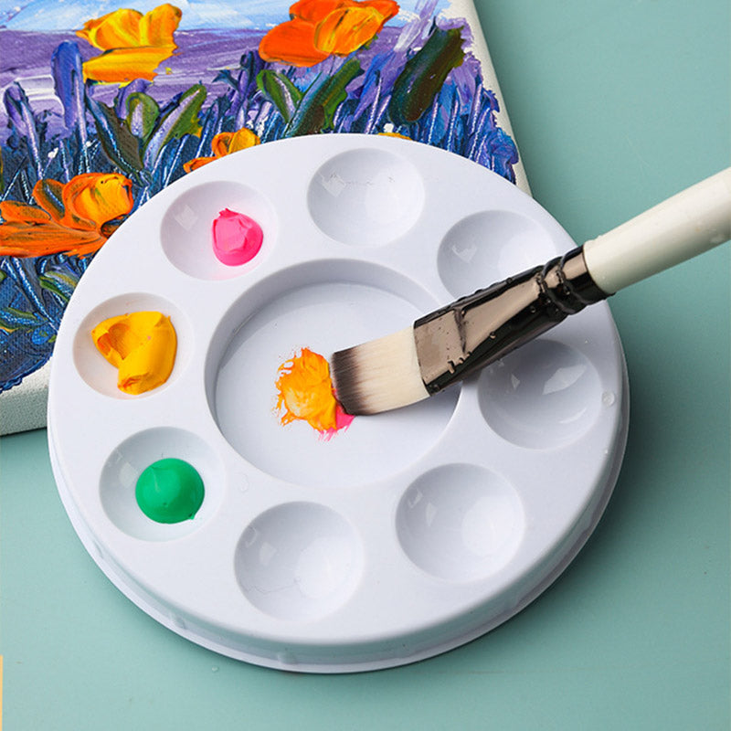 3-in-1 Pen Wash Bucket with Palette and Brush Holder White