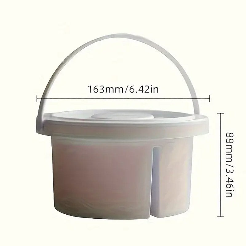 3-in-1 Pen Wash Bucket with Palette and Brush Holder White