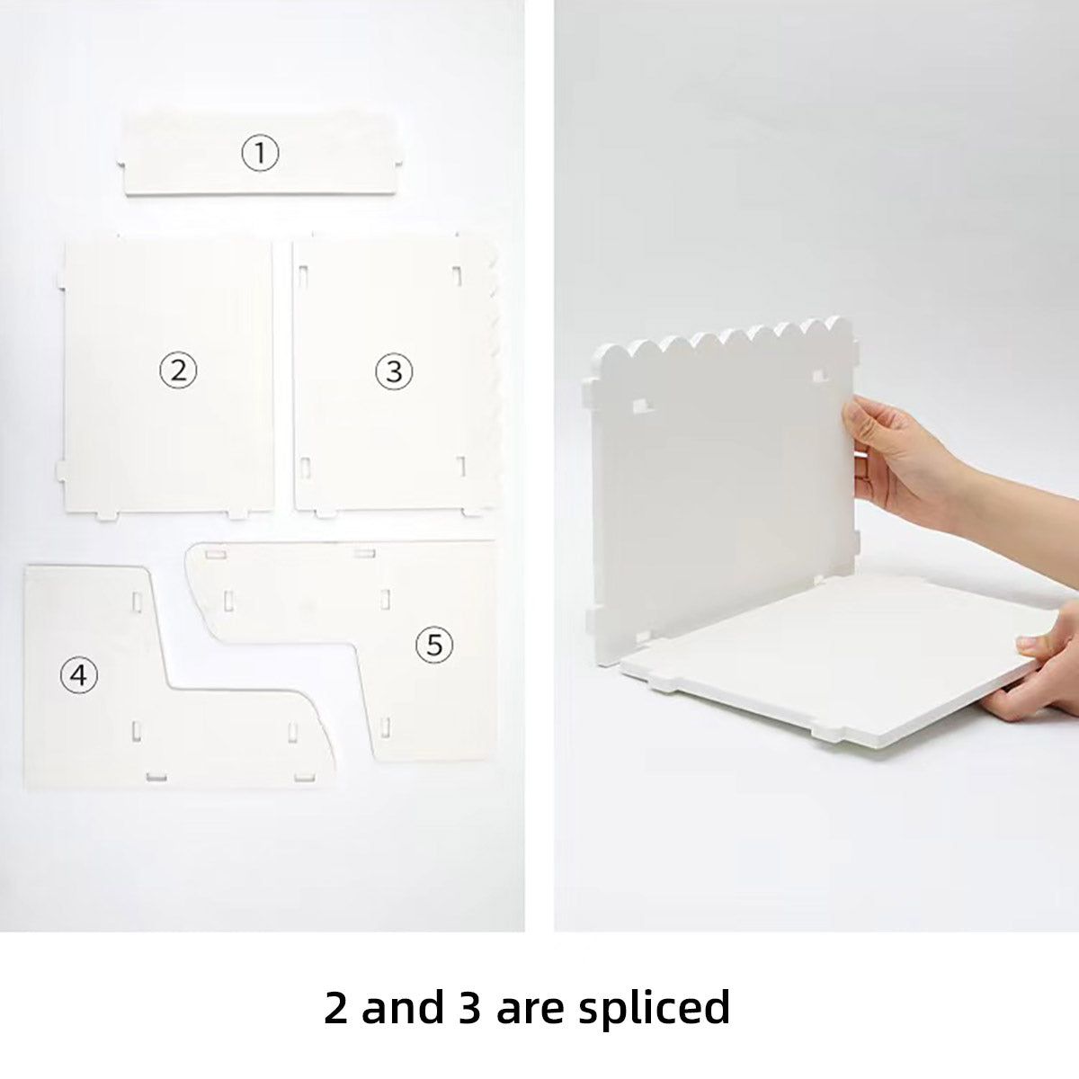 Double Layer Desktop Storage Rack PVC Foam Board White