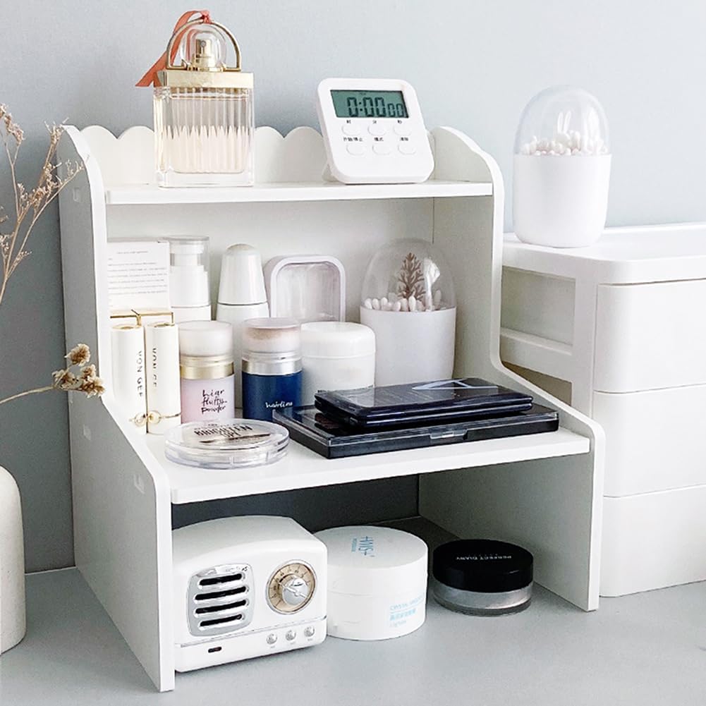 Double Layer Desktop Storage Rack PVC Foam Board White