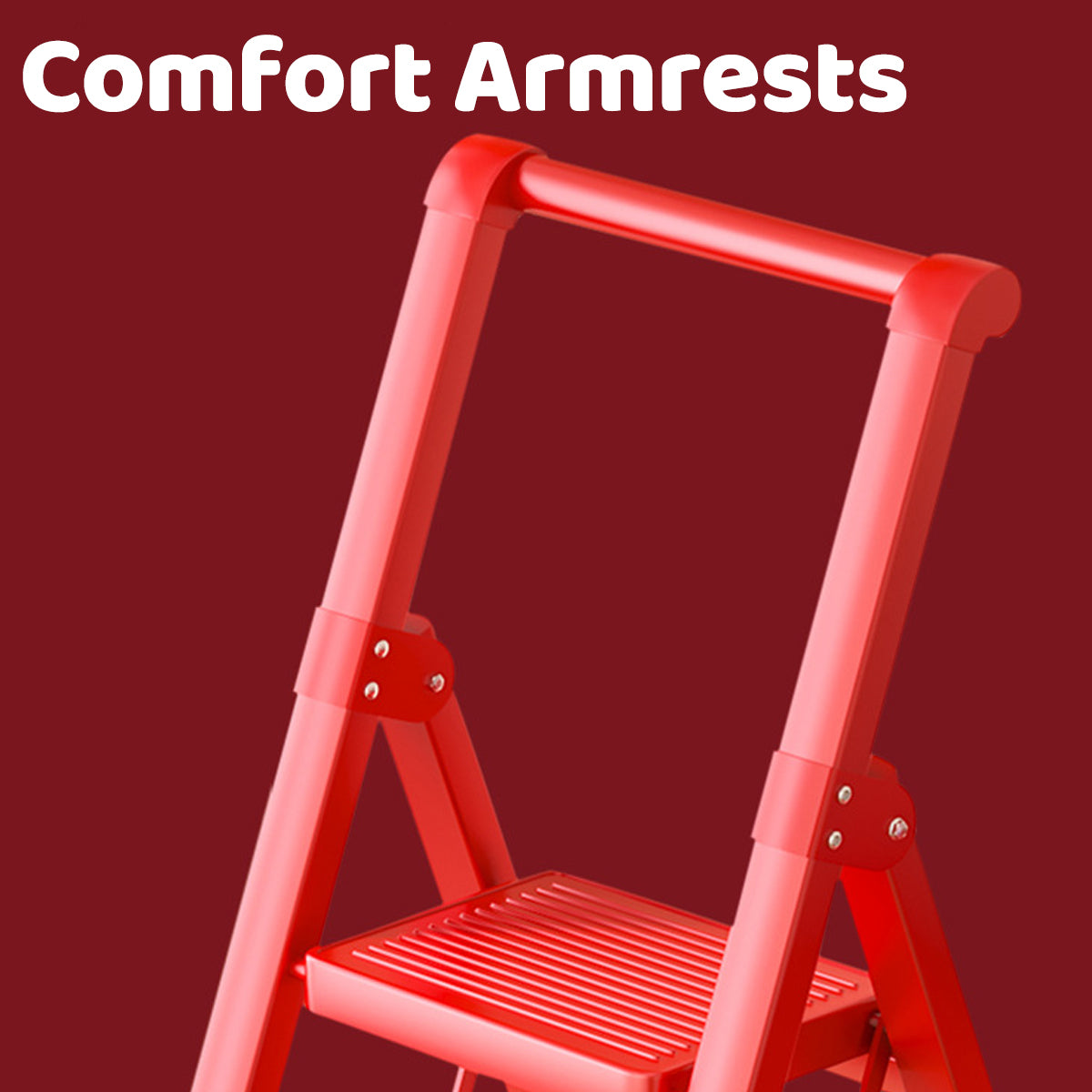 5 Step Carbon Steel Folding Ladder for Home and Garage Use