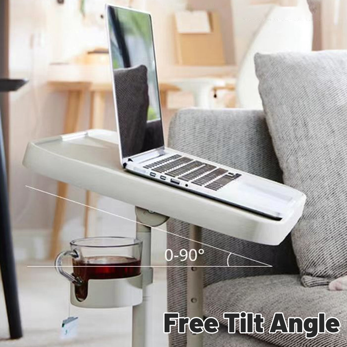 Adjustable Folding Table with Mobile Design and Tilt Desktop