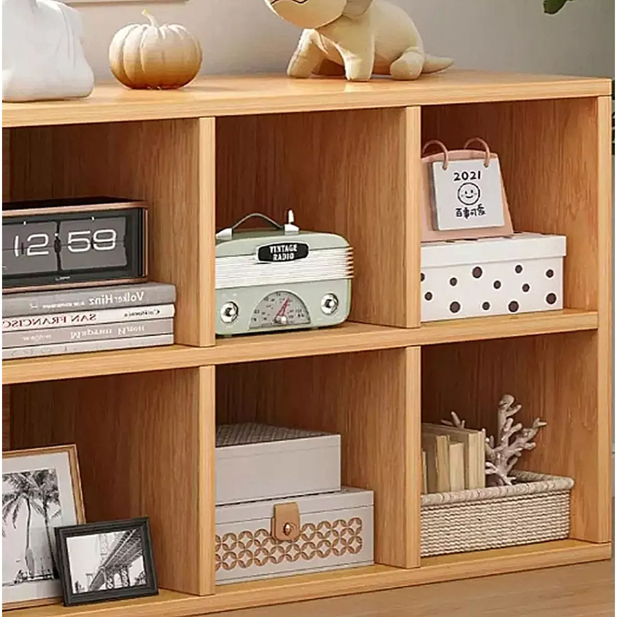 Open Shelf Bookcase with Spacious Compartments
