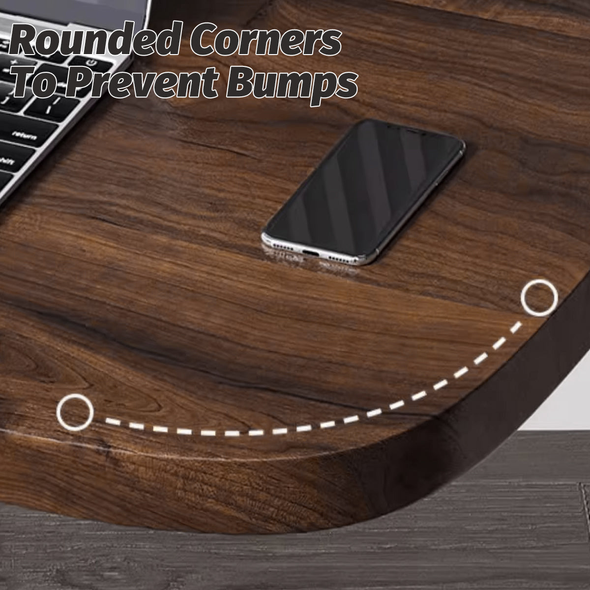 Height Adjustable Sofa Side Table Stable Base