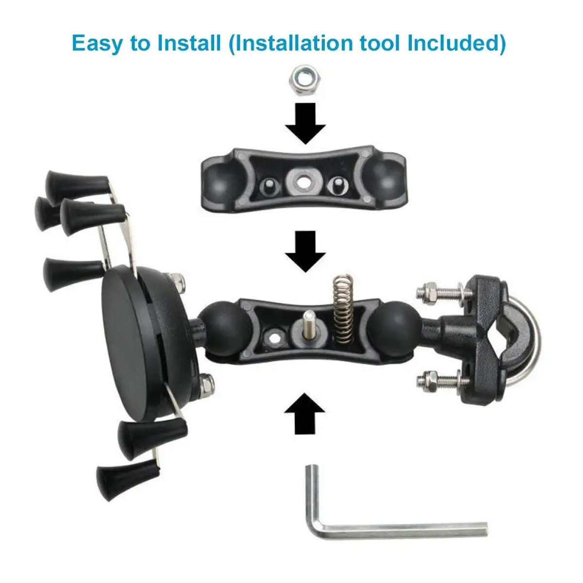 Universal Motorcycle Phone Holder Six-Claw Grip
