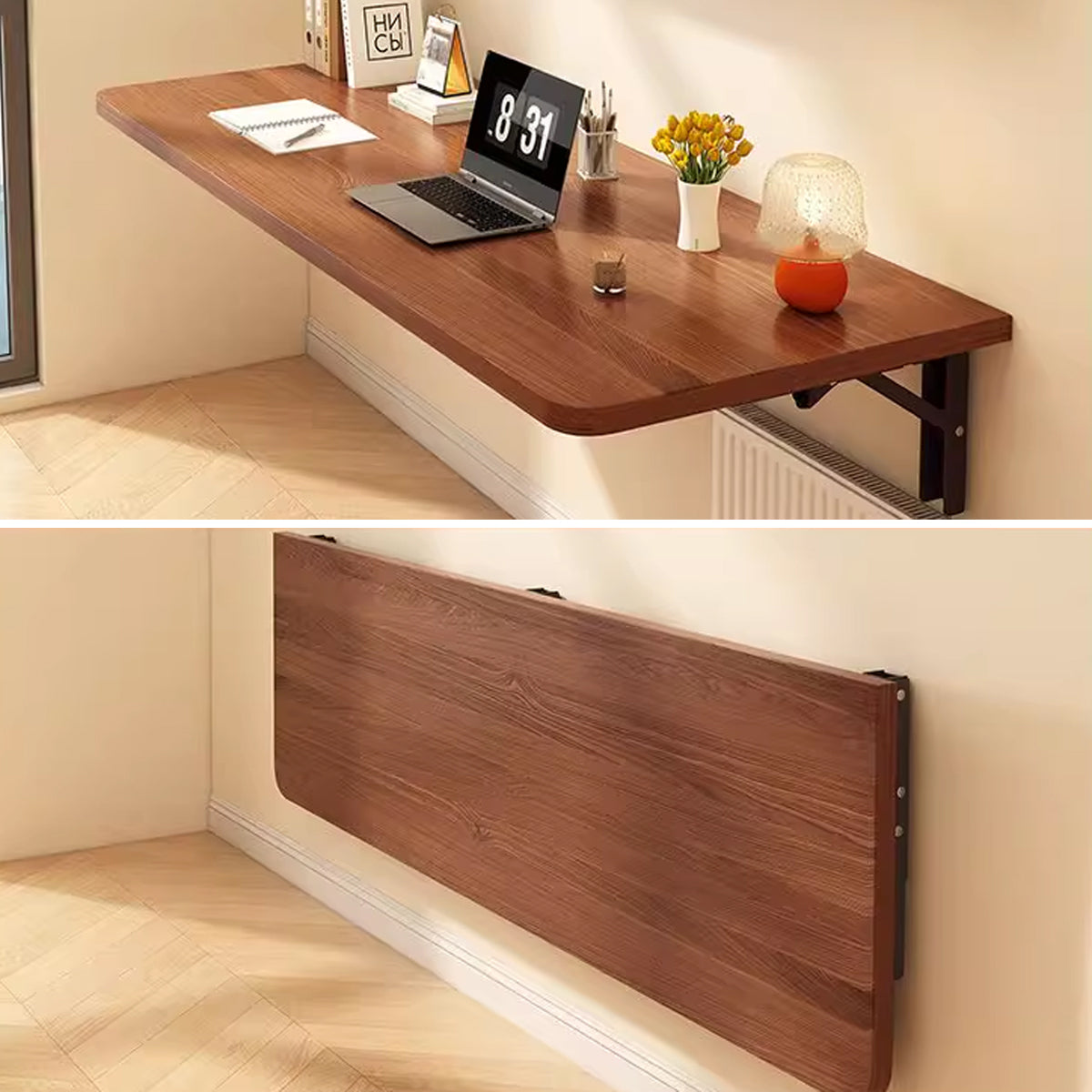 Wall Mounted Foldable Desk for Laptop Writing Space Saving